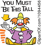 1094456-Clipart-Carnival-Clown-Standing-By-A-Height-Sign-With-You-Must-Be-This-Tall-Text-Royalty-Free-Vector-Illustration